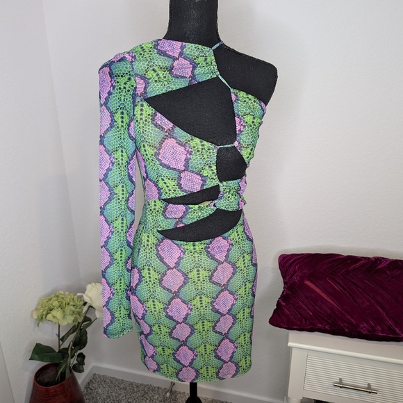 💘 NWT AFRM x REVOLVE Jess Dress in Placement Snake - Picture 4 of 8